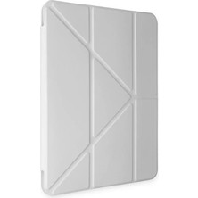 Mey İthalat Mey Ithalat®  iPad Air 4 10.9 Kılıf Kalemlikli Mars Tablet Kılıfı - Gri