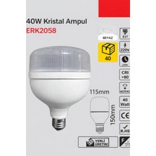 Kondel Aydınlatma 1 Adet Erkled 40W Kristal Ampul E27 Duy Beyaz Işık