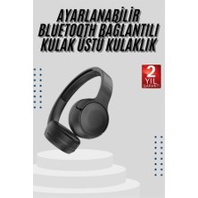 Kablosuz Bluetooth Kulaklık Kulak Üstü Ayarlanabilir Uzun Ömürlü - Lisinya