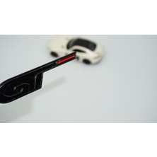 Dk Tuning Peugeot Gt Bagaj Siyah Kırmızı Yazı Logo Amblem