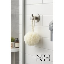 Nakra Home Paslanmaz Çelik Yapışkanlı 1 Adet Oval Askılık | Delmeden Montaj Suya Dayanıklı Havluluk Askısı