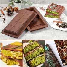 Colezium Meşhur Dubai Çikolatası Kalıbı Silikon - Büyük Tablet Çikolata Mum Kek Kalıbı Pasta Kalıbı