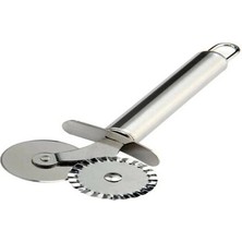 Colezium Çift Başlı Metal Pizza Kesici ve Hamur Ruleti