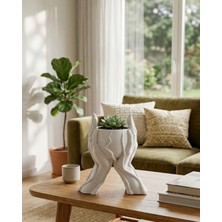 Değirmen Grup Dekoratif 3D El Tasarımlı Vazo Saksı Modern Ev Dekorasyon Aksesuarı - Lisinya