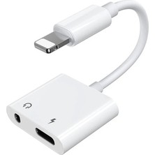 SHC4200 Iphone-3.5mm Kulaklık Şarj Dönüştürücü Başlık Adaptör KABLO-(5775)