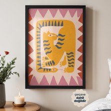 Persona Istanbul "mythic Feline" - Sürrealist Folk-Art Poster (Çerçevesiz)