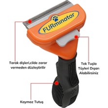 Colezium Uzun Tüylü Köpekler Için Kolay Tarama Fırçası Temizlenebilir Çelik Tarak Tüy Toplayıcı Medium