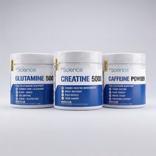 In Science Nutrition Kreatin + Glutamin + Kafein Seti – Kas Gelişimi, Enerji ve Performans Artırıcı 3’lü Supplement Paketi (60 Servis)