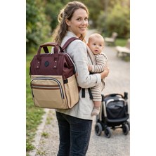 Focux-06 Anne Bakım Bebek Çantası Anne Çantası Sırt Çantası