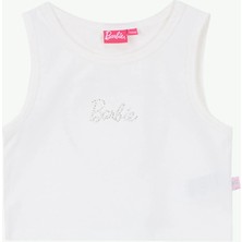 Barbie Taşlı Ekru Kız Çocuk Atlet BRB6SG-TST6451