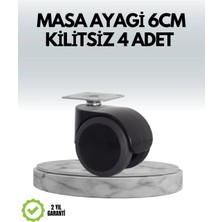 Beruflic Halı ve Beton Uyumlu Kilitsiz Mobilya Tekerleği 4’lü