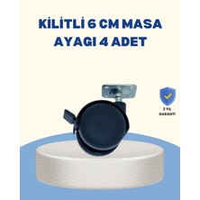 Beruflic Kilitli Mobilya Tekerleği 6 cm 4’lü Kolay Kurulum