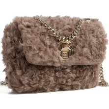 Boss %90 Polyester, %10 Yün Açık Kahve Kadın Omuz Çantası B_ıcon S Sh. Bag Fur