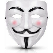 Colezium V Mask Premium Vendetta Beyaz Maske (Guy Fawkes Stil)