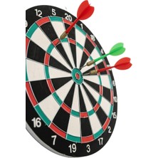 15 Inç Dart Tahtası Seti Dayanıklı Yapı 4 Metal Dart Oku - Lisinya