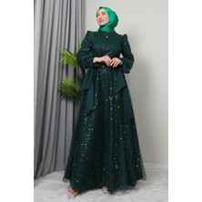 Giza Store Betül Tesettür Abiye Zümrüt