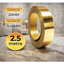 20MM Altın Dekoratif Şerit Bant - Kendinden Yapışkanlı Metalik Gold Duvar ve Mobilya Süsü (2.5 Metre)