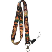 Stormistoretr Tablo Sanat Desenli Boyun Ipi – Yumuşak Kumaş | Telefon Askısı + Yaka Kartlığı Askısı