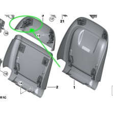 Akaslan Plastik Bmw Koltuk Arka Panel Sağ Montaj Oem Numarası 52107409615 52109180214