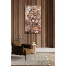 Şehber Panoramik Dikey Kanvas Duvar Tablosu Tekli Salon Mutfak Yatak Odası Ofis Illüstrasyon Kızlar