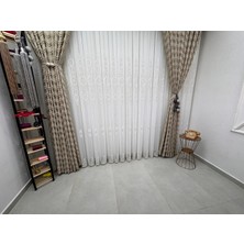 Nivemes Home Nivemeshome Sedef Vizon 1/3 Pileli Tül Perde Apm