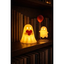 Printella LED Kalpli Hayalet & Kırmızı Balonlu Hayalet Gece Lambası Dekoratif Set