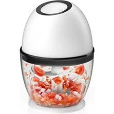 Derin Stok Kablosuz Mini Doğrayıcı 450 ml Şarjlı Sebze Doğrayıcı Paslanmaz Çelik Bıçaklı