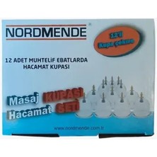 Derin Stok 12'li̇ Profesyonel Hacamat Kupa Seti