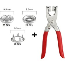 Derin Stok Metal Çıtçıt Düğme Pensesi 25 Set Düğme Takımı