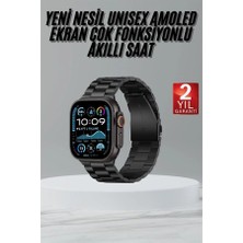 Derin Stok 3 Kordonlu Amoled Ekran Akıllı Saat Çok Fonksiyonlu Uyku Sağlık Takibi