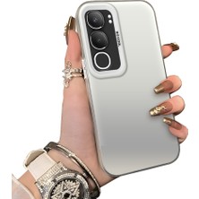 Ucuc Vivo Y29 5g Uyumlu Sert Akrilik Arka Silikon Kenar Lens Koruma Kılıf