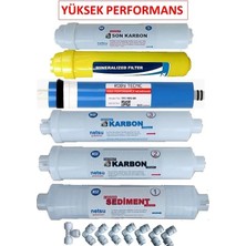Netsu Çift karbonlu-Mineral filtreli-tüm kapalı kasa su arıtma cihazı filtresi,6 lı Filtre -