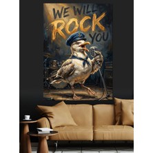 Karizma Tablo We Will Rock You Şarkıcı Martı Dekoratif Kanvas - Mdf Ahşap Tablo