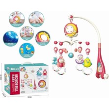 Vardem Oyuncak BIB648A54 -Vardem Işıklı Müzikli Kumandalı Kırmızı Bebek Dönencesi