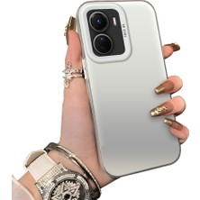 Ucuc Vivo Y02S Uyumlu Sert Akrilik Arka Silikon Kenar Lens Koruma Kılıf
