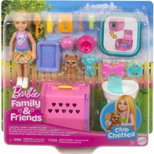 Barbie Chelsea Köpekçiğin Taşıma Çantası Oyun Seti Eğlenceli Aksesuarlarla 25,5x8,2x24,1 cm