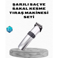 Beruflic Profesyonel Şarjlı Saç ve Sakal Kesme Makinesi – Paslanmaz Çelik Bıçaklı, Ergonomik ve Sessiz Motorlu