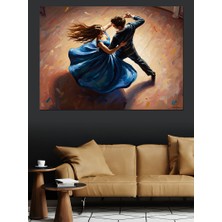 Karizma Tablo Vals Yapan Romantik Dansçı Çift Dekoratif Kanvas - Mdf Ahşap Tablo