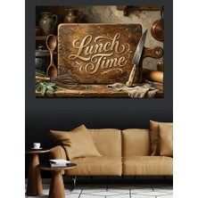Karizma Tablo Öğle Yemeği Zamanı Mutfak Panosu Dekoratif Kanvas - Mdf Ahşap Tablo