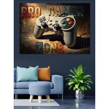 Karizma Tablo Pro Gamer Temalı Oyun Konsolu Dekoratif Kanvas - Mdf Ahşap Tablo