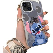 Ucuc iPhone 15 Plus/14 Plus Uyumlu Sert Akrilik Arka Silikon Kenar Lens Koruma Kılıf