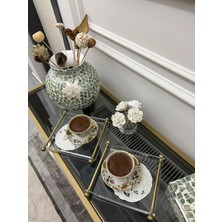 Melor Design Mat Gold Özel Tasarım Kulplu Premium Akrilik Pleksi Tepsi 5mm