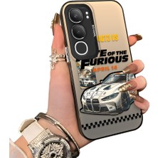 Ucuc Vivo Y19S 4G/Y19S Pro Uyumlu Sert Akrilik Arka Silikon Kenar Lens Koruma Kılıf