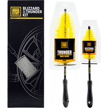 Work Stuff Blizzard ( 36CM ) & Thunder ( 45CM ) Yumuşak Jant Fırçası Seti - 2 Adet Fırça
