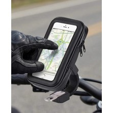 MidasTech 360 Derece Döner Su Geçirmez Bisiklet Telefon Tutucu Gidon Montaj Standı Midiastech