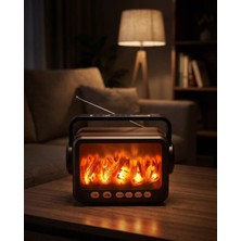 Lowell Home Ieg Şömine Tasarımlı Bluetooth Hoparlör USB Tf Kart Radyo Destekli RSIEG14544-LWLHM