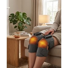 Hobilinka Isıtmalı Titreşimli Dizlik Masaj Cihazı Diz Omuz Dirsek Uyumlu 2 Adet Set