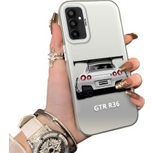 Ucuc Samsung Galaxy M23/M13 Uyumlu Sert Akrilik Arka Silikon Kenar Lens Koruma Kılıf