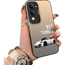 Ucuc Vivo Y04 Uyumlu Sert Akrilik Arka Silikon Kenar Lens Koruma Kılıf