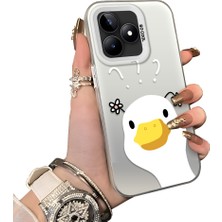 Ucuc Realme C53 Uyumlu Sert Akrilik Arka Silikon Kenar Lens Koruma Kılıf